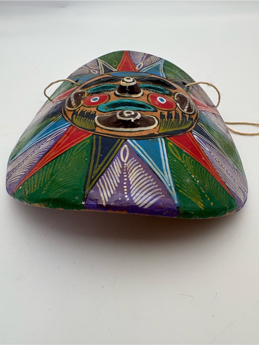 Vintage Mexican Folk Art Sun Decorative Mask Wall Art - Picture 6 of 16